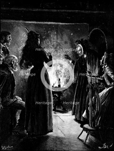 "You," she cried, pointing her long skinny finger at Roland. "You! oh! you have come at last", 1890. Creator: R. Taylor.