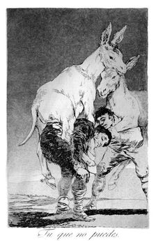 You who cannot 1799. Artist: Francisco Goya