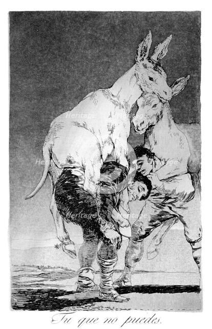 'You who cannot', 1799. Artist: Francisco Goya