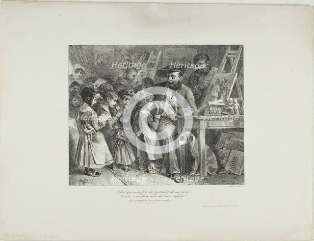 You who have made portraits of our fathers... would you make them of their children?, 1827. Creator: Auguste Raffet.