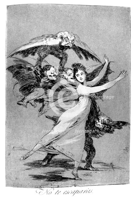 'You will not escape', 1799. Artist: Francisco Goya