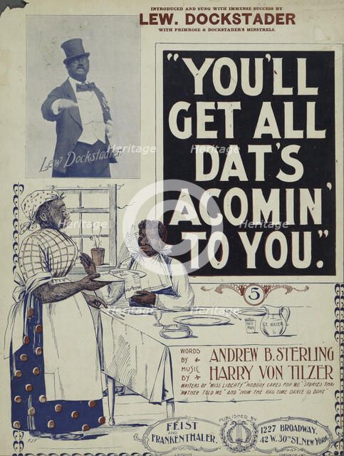 'You'll get all dat's acomin' to you', 1898. Creator: F. J. F.