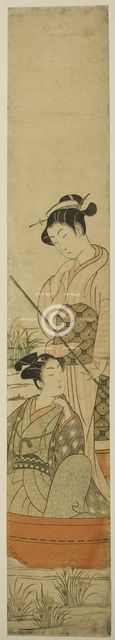Young Couple in a Boat, c. 1770/75. Creator: Uchimasa.
