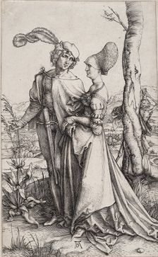 Young Couple Threatened by Death (The Promenade). Artist: Dürer, Albrecht (1471-1528)