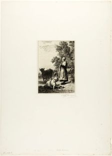 Young Cowherds, c. 1864. Creator: Charles Emile Jacque