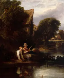 Young Anglers, 1820. Creator: William Collins