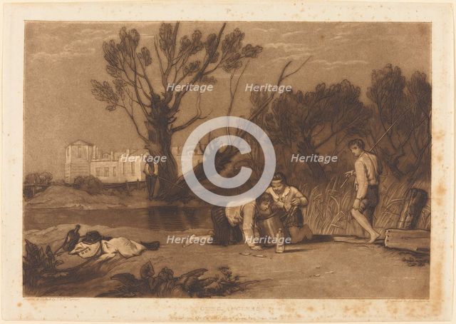 Young Anglers, published 1811. Creator: JMW Turner.
