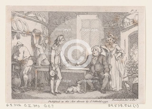 Young Adams Catechised by Parson Adams, from "The Adventures of Joseph Andrews, and his fr..., 1792. Creator: Thomas Rowlandson.