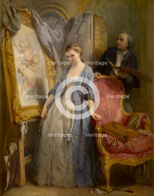 Young Artist Daydreaming, 1857. Creator: Gustaf Wappers.