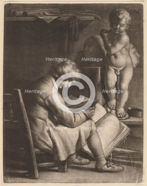 Young Artist with a Statue of Cupid. Creator: Wallerant Vaillant.