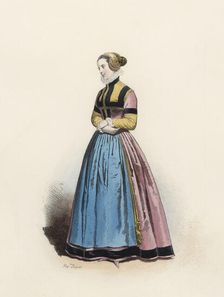 Young at Cologne, in the modern age, color engraving 1870