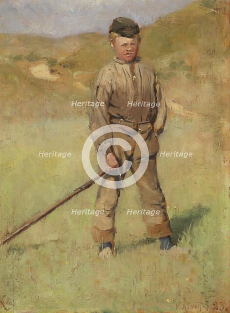 Young boy, motif from Holland, 1883. Creator: Nils Kreuger.