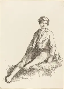 Young Boy Seated, 1803. Creator: Thomas Barker