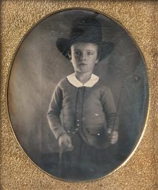 Young Boy Wearing Livery or Riding Costume, 1840s. Creator: Unknown