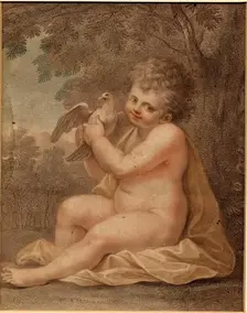 Young Boy With A Dove, 1775-1799. Creator: Francesco Bartolozzi