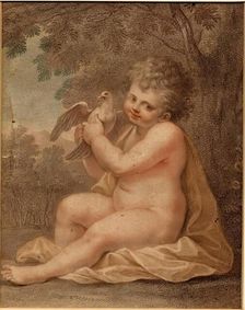 Young Boy With A Dove, 1775-1799. Creator: Francesco Bartolozzi