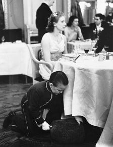 Young boy working at the Trocadero Restaurant, Leicester Square, Westminster, London, 1939