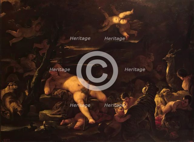 Young Bacchus Sleeping, 1681. Creator: Luca Giordano.