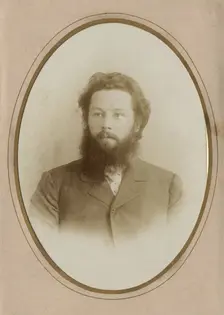 Young Bearded Man in a Civilian Suit, 1902. Creator: A. Artem'eva