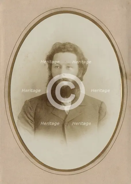 Young Bearded Man in a Civilian Suit, 1902. Creator: A. Artem'eva.