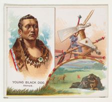 Young Black Dog, Osage, from the American Indian Chiefs series (N36) for Allen & Ginter Ci..., 1888. Creator: Allen & Ginter
