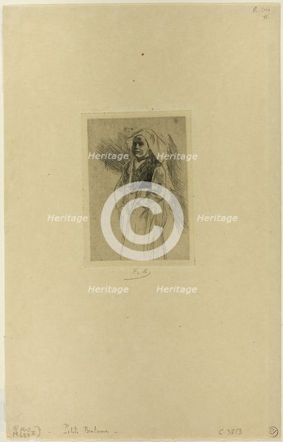 Young Breton Woman, n.d. Creator: Félicien Rops.