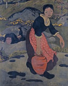 Young Breton woman with a pitcher, 1892. Creator: Sérusier, Paul (1864-1927)