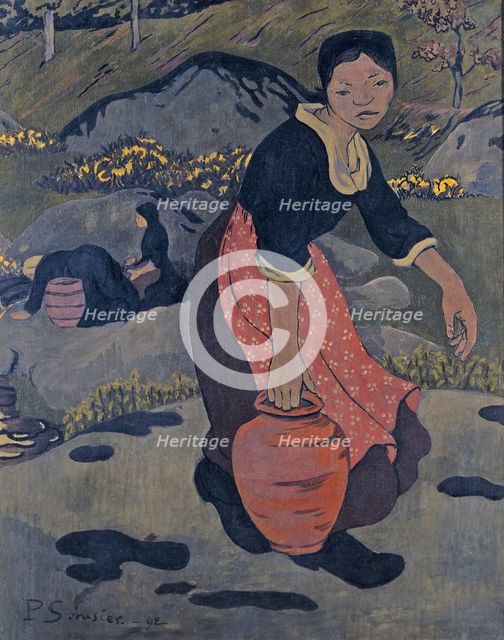 Young Breton woman with a pitcher, 1892. Creator: Sérusier, Paul (1864-1927).