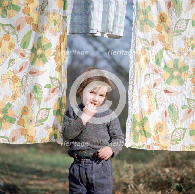 Young gipsy child of the Vincent family, Charlwood, Newdigate area, Surrey, 1964.