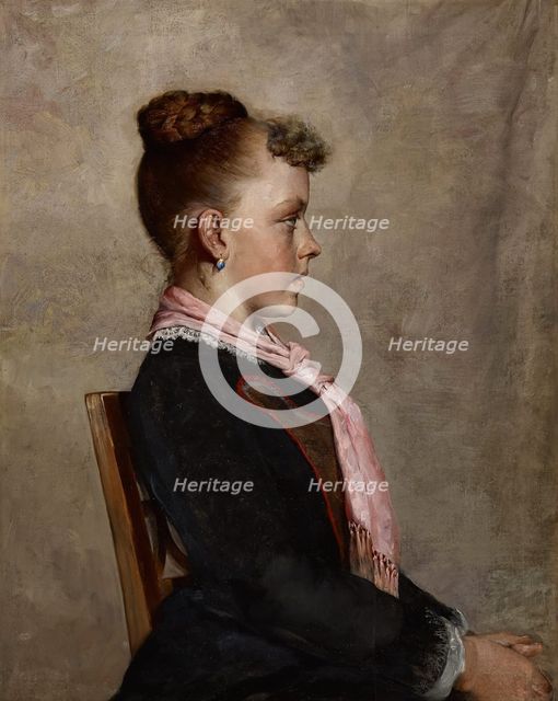 Young Girl (The Presumed Portrait of Little Gretchen), about 1887-1889. Creator: Samuel G Richards.
