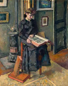 Young Girl with a Book c1906. Creator: Guérin, Charles François Prosper (1875-1939)