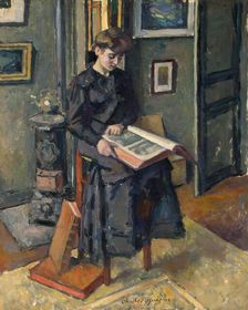 Young Girl with a Book c1906. Creator: Guérin, Charles François Prosper (1875-1939)