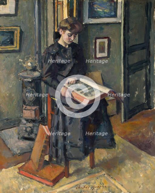 Young Girl with a Book', c1906. Creator: Guérin, Charles François Prosper (1875-1939).