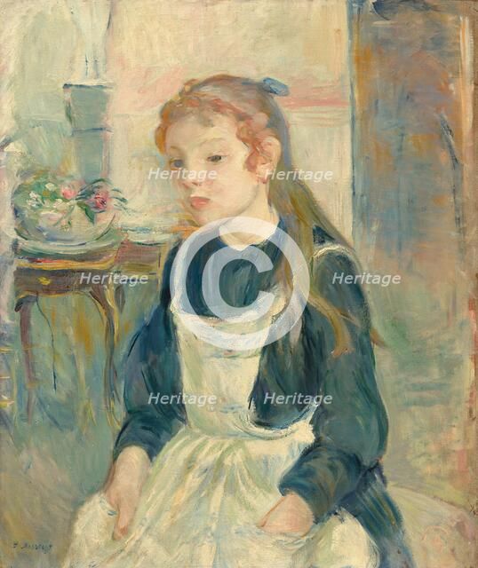 Young Girl with an Apron, 1891. Creator: Berthe Morisot.