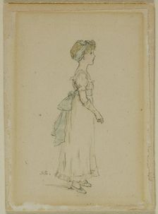 Young Girl with Blue Ribbons, n.d. Creator: Catherine Greenaway