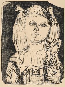 Young Girl with Doll, 1916. Creator: Ernst Kirchner
