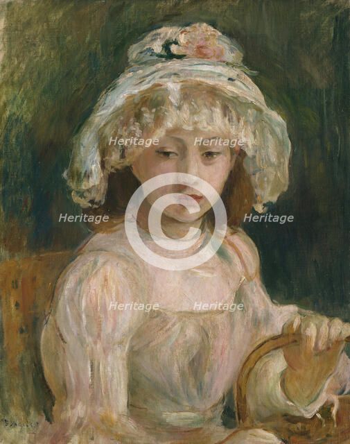 Young Girl with Hat, 1892. Creator: Berthe Morisot.
