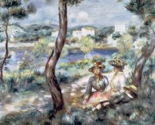 Young Girl and Boy in a Landscape 1893. Artist: Pierre-Auguste Renoir