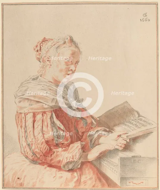 Young Girl at the Keyboard, 1767. Creator: Johannes Kornlein.