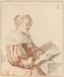 Young Girl at the Keyboard, 1767. Creator: Johannes Kornlein