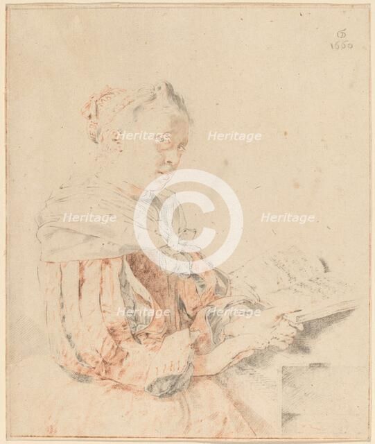 Young Girl at the Keyboard, 1767. Creator: Johannes Kornlein.