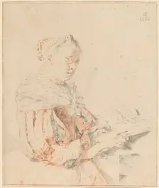 Young Girl at the Keyboard, 1767. Creator: Johannes Kornlein