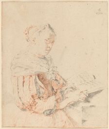 Young Girl at the Keyboard, 1767. Creator: Johannes Kornlein