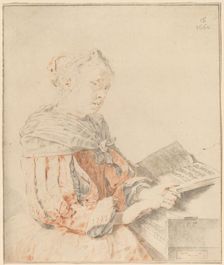 Young Girl at the Keyboard, 1767. Creator: Johannes Kornlein