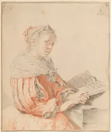 Young Girl at the Keyboard, 1767. Creator: Johannes Kornlein