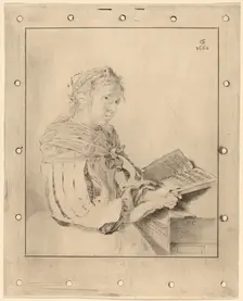 Young Girl at the Keyboard, 1767. Creator: Johannes Kornlein
