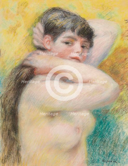 Young girl at her toilet, 1885. Creator: Renoir, Pierre Auguste (1841-1919).