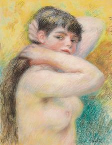 Young girl at her toilet, 1885. Creator: Renoir, Pierre Auguste (1841-1919)