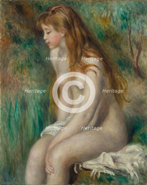 Young Girl Bathing, 1892. Creator: Pierre-Auguste Renoir.