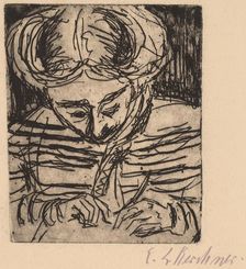 Young Girl Drawing, 1906. Creator: Ernst Kirchner